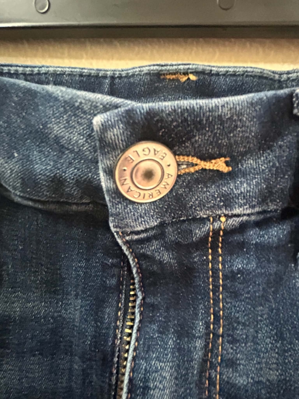 American Eagle Outfitters Distressed Dark Wash Denim Shorts - Picture 4 of 6